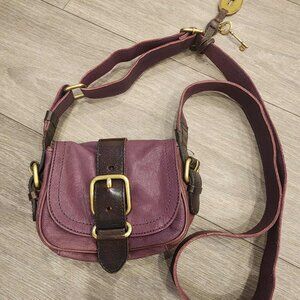 Fossil vintage leather cross body purse